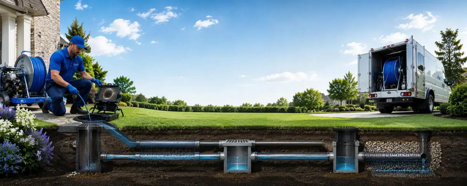 Outdoor drain cleaning information for Aubrey, AR